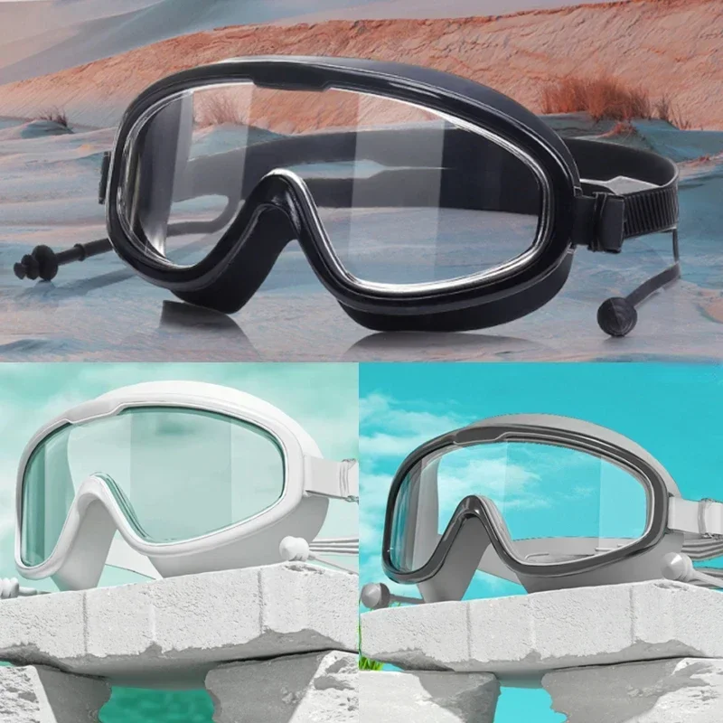 Schwimmbrille mit Großem Rahmen für Erwachsene und Kinder 2