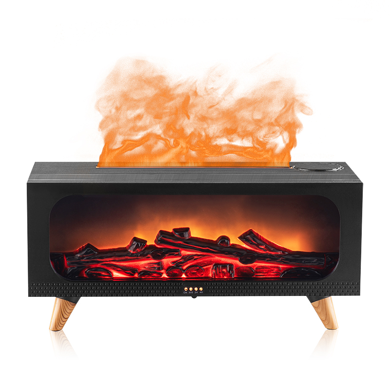 Portable USB Aromatherapy Humidifier Simulates Bonfire Flames Fireplace