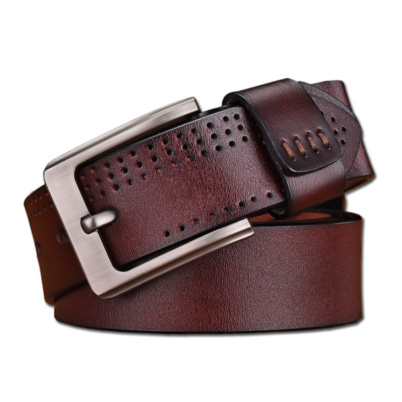 Hollow Pin Buckle Designer Belt for Men