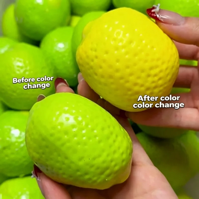 Handgemachter Knuspriger Zitronen-Stressball Farbwechselndes Frucht-Quetschspielzeug ASMR Sensorisches Stressabbau-Spielzeug 2