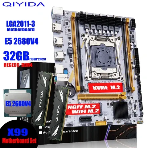 QIYIDA X99 Motherboard LGA -3 Set Kit Xeon