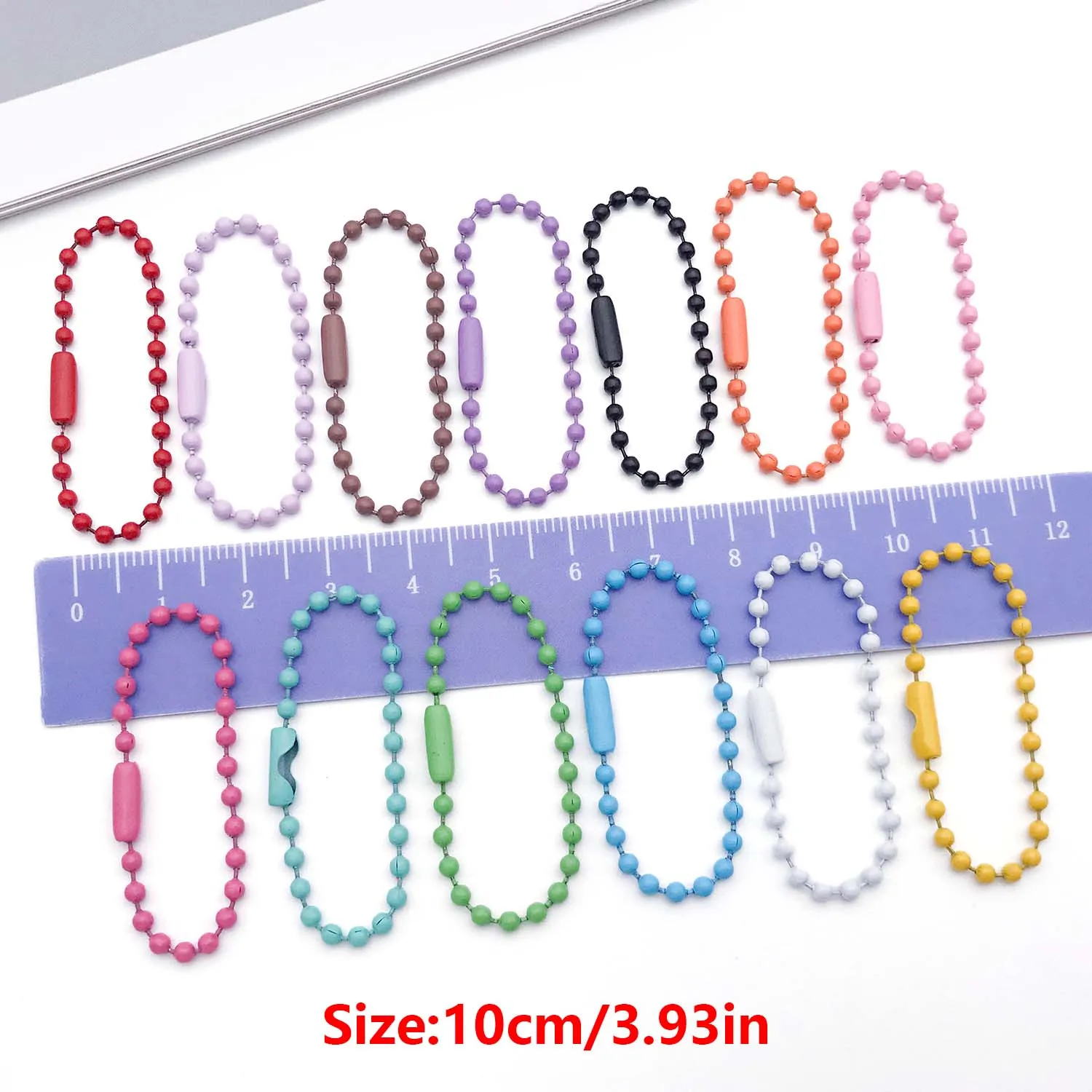 50 Stück 10 cm Bunte Kugelperlenketten Passend für 2
