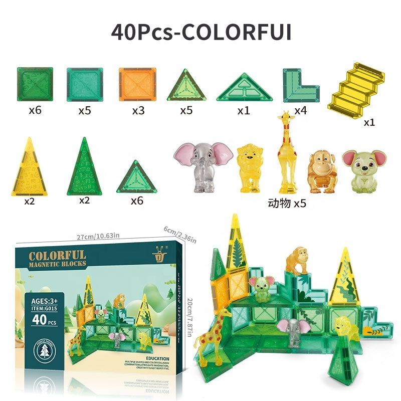 Animal Forest Scene Building Block Toy 40 PCS