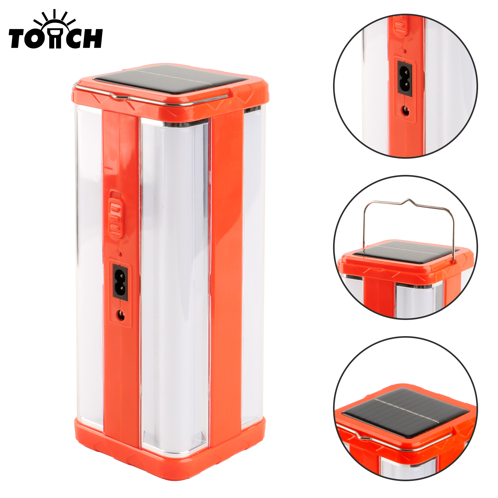 High-Lumen 4-Sided Wide-Angle Illumination Camping Light Solar DC