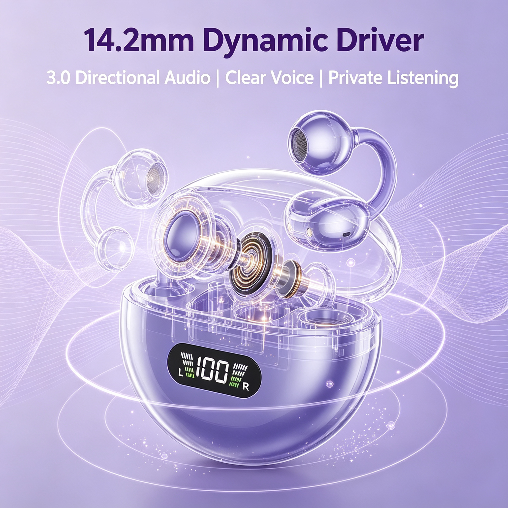 Clip-On True Wireless Earbuds with AI ANC 2