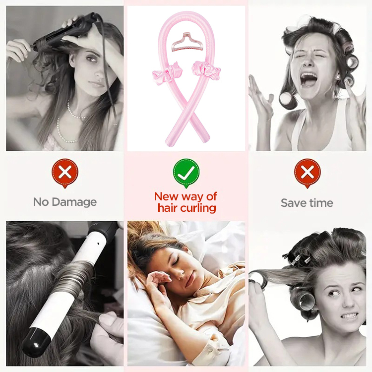 Heatless Flexible Hair Curlers Set 4