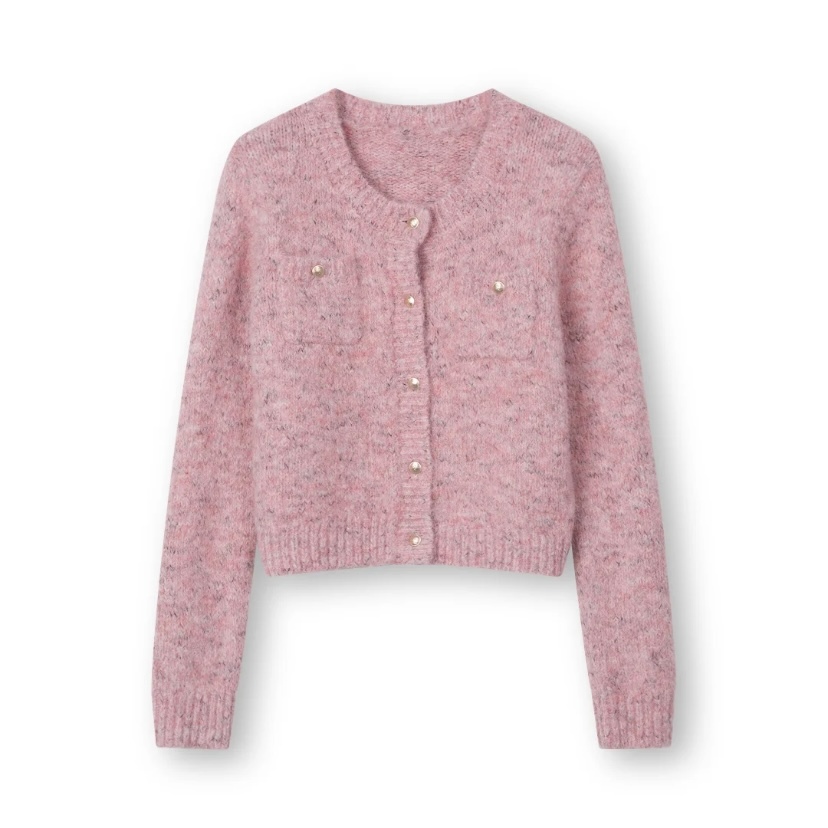 Cotton Knit Cardigan Single Button