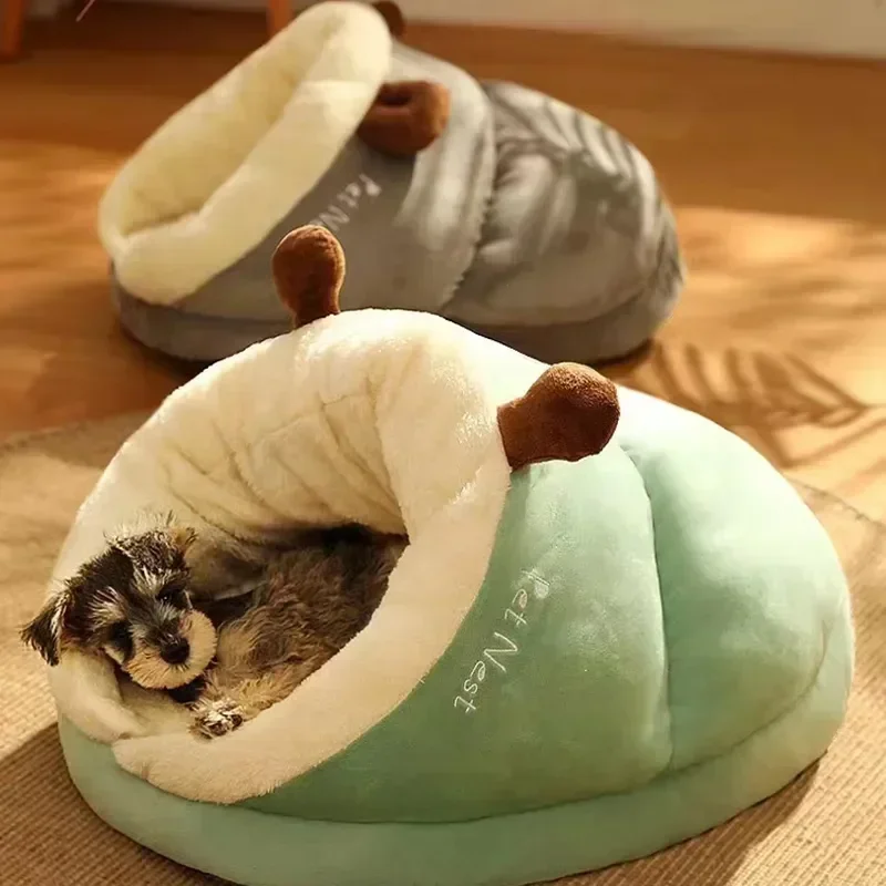 Winterwarmes Haustier-Hundebett Weiches Gemütliches Hundehöhlenbett Warmes Katzenhaus Nest