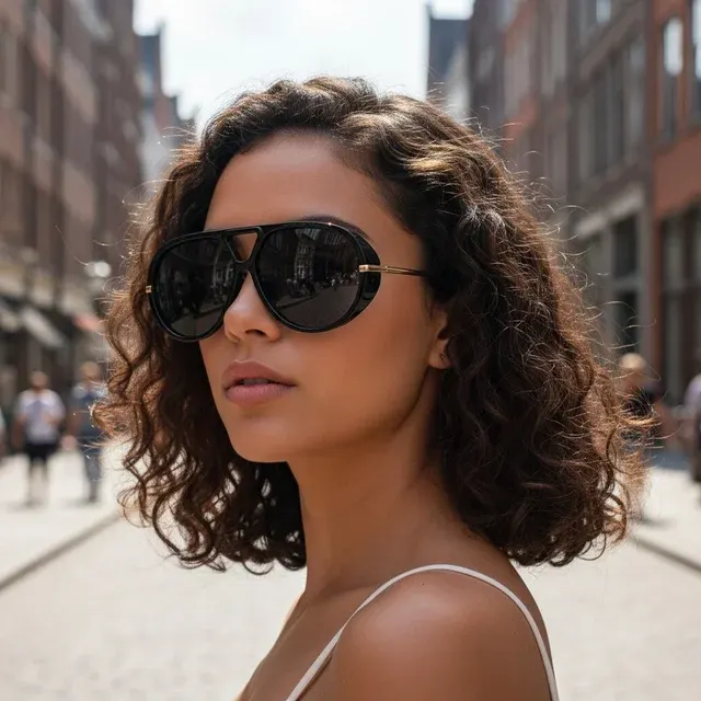 Oversized Black Vintage Sunglasses 4