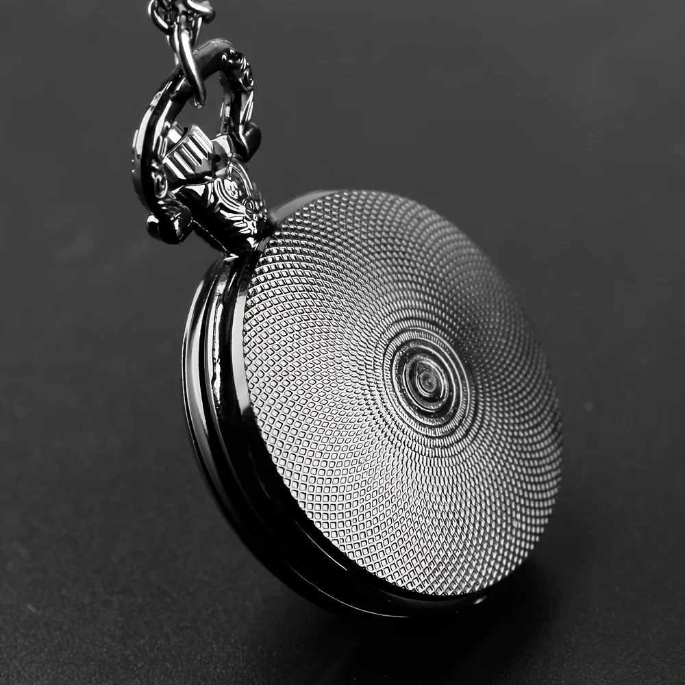Gothic Raven Pocket Watch with Necklace 4