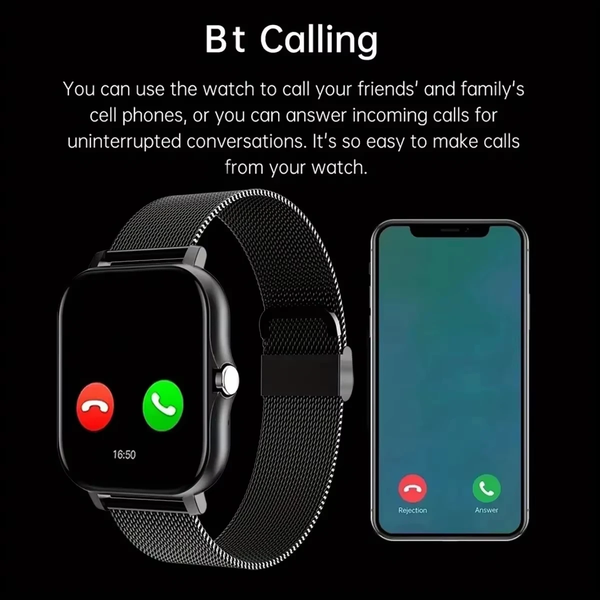 Touchscreen-Sport-Smartwatch für Herren 3