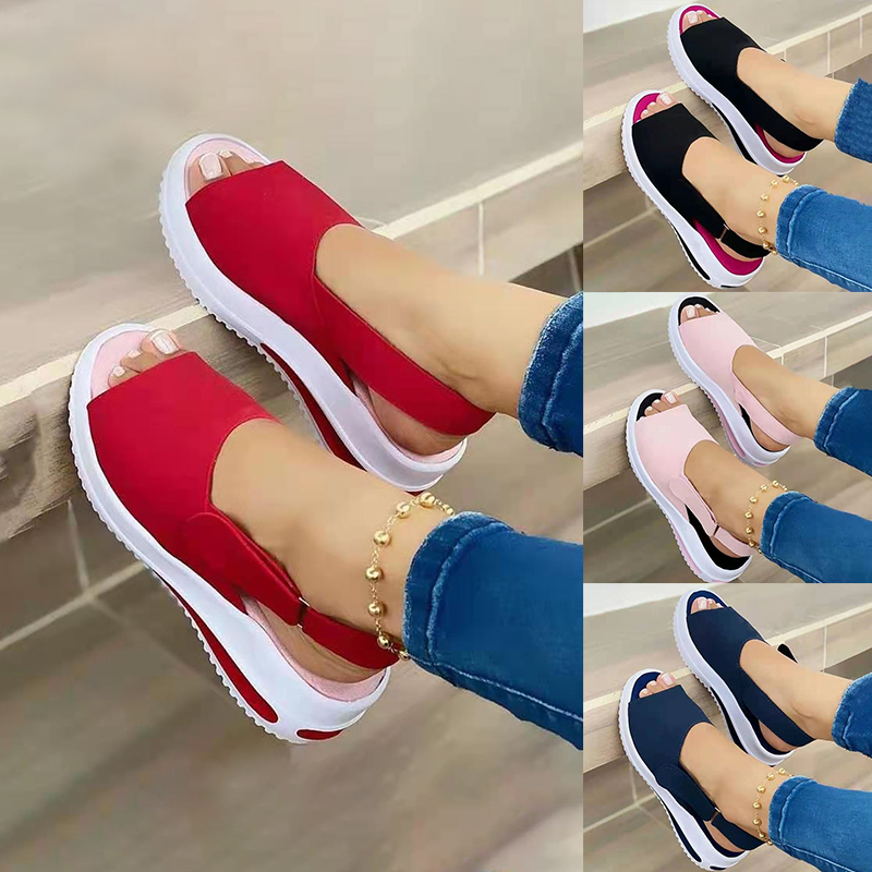 Velcro Casual Summer Women Sandals Fish Mouth 2