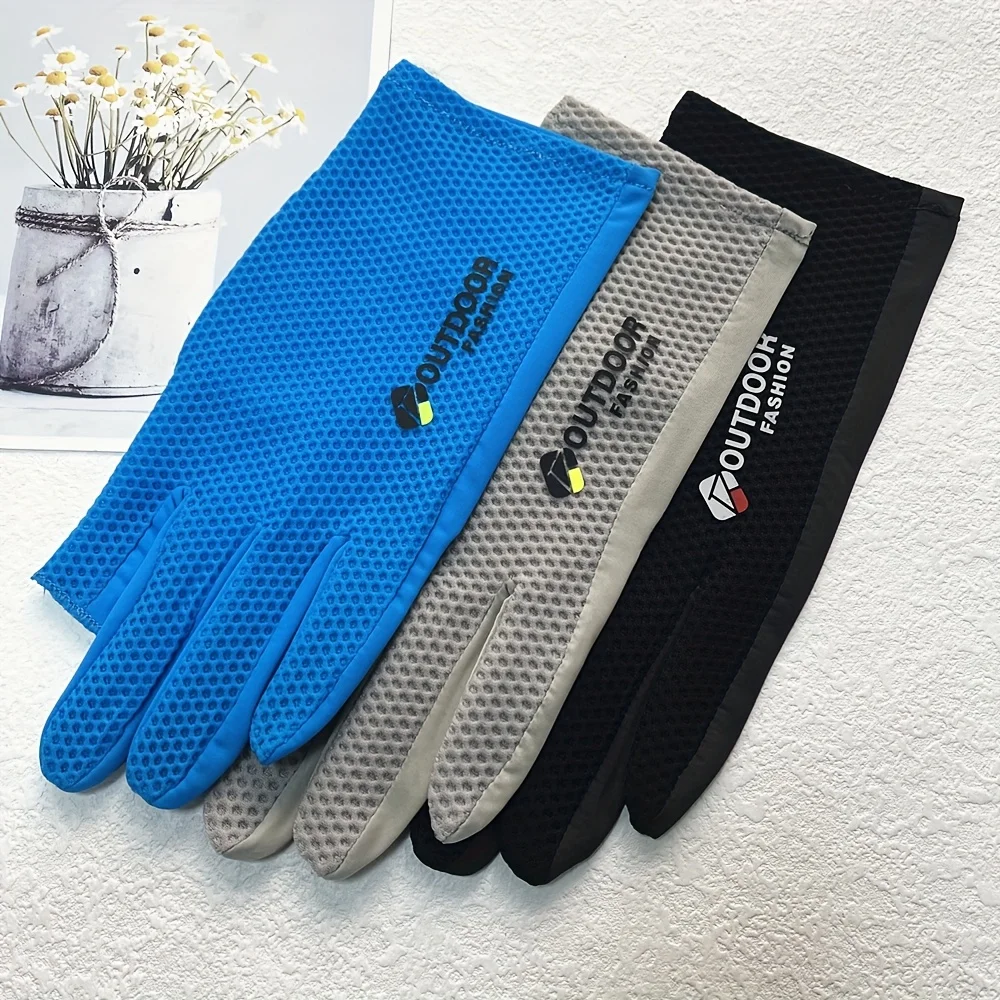 Sommer Radfahren Handschuhe Atmungsaktive Mesh Non-Slip Grip Touchscreen 4