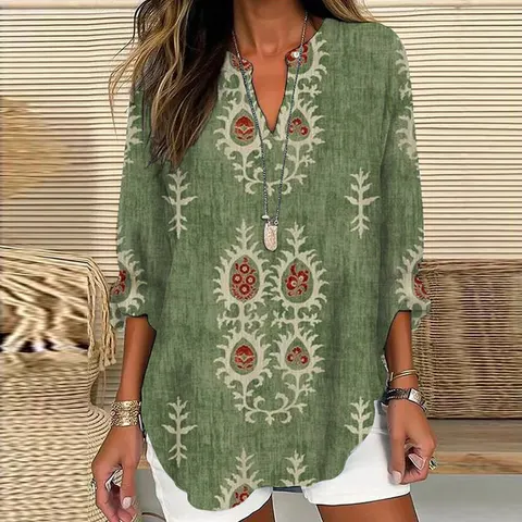 Women's Long-Sleeve Floral Top