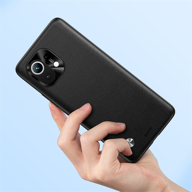 Alloy Plain Leather Case For Mate 40 2