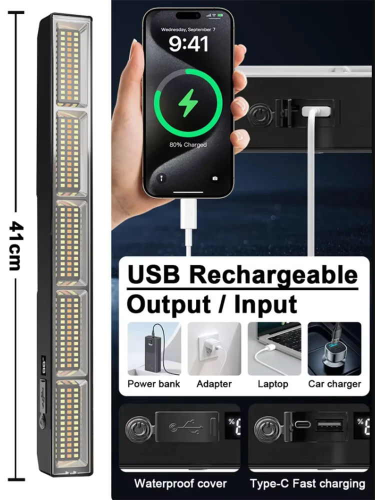 Magnetic LED Work Light with Power Bank 3