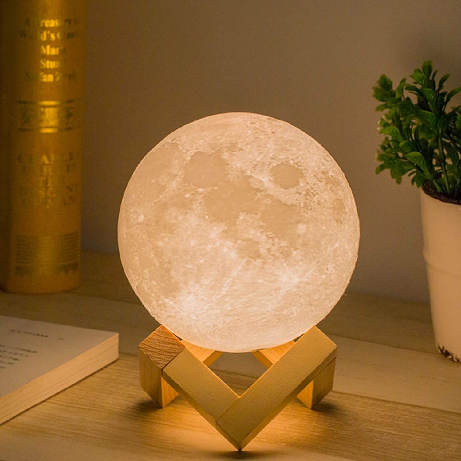 3D Moon Lamp 16 Colors Touch Night Light