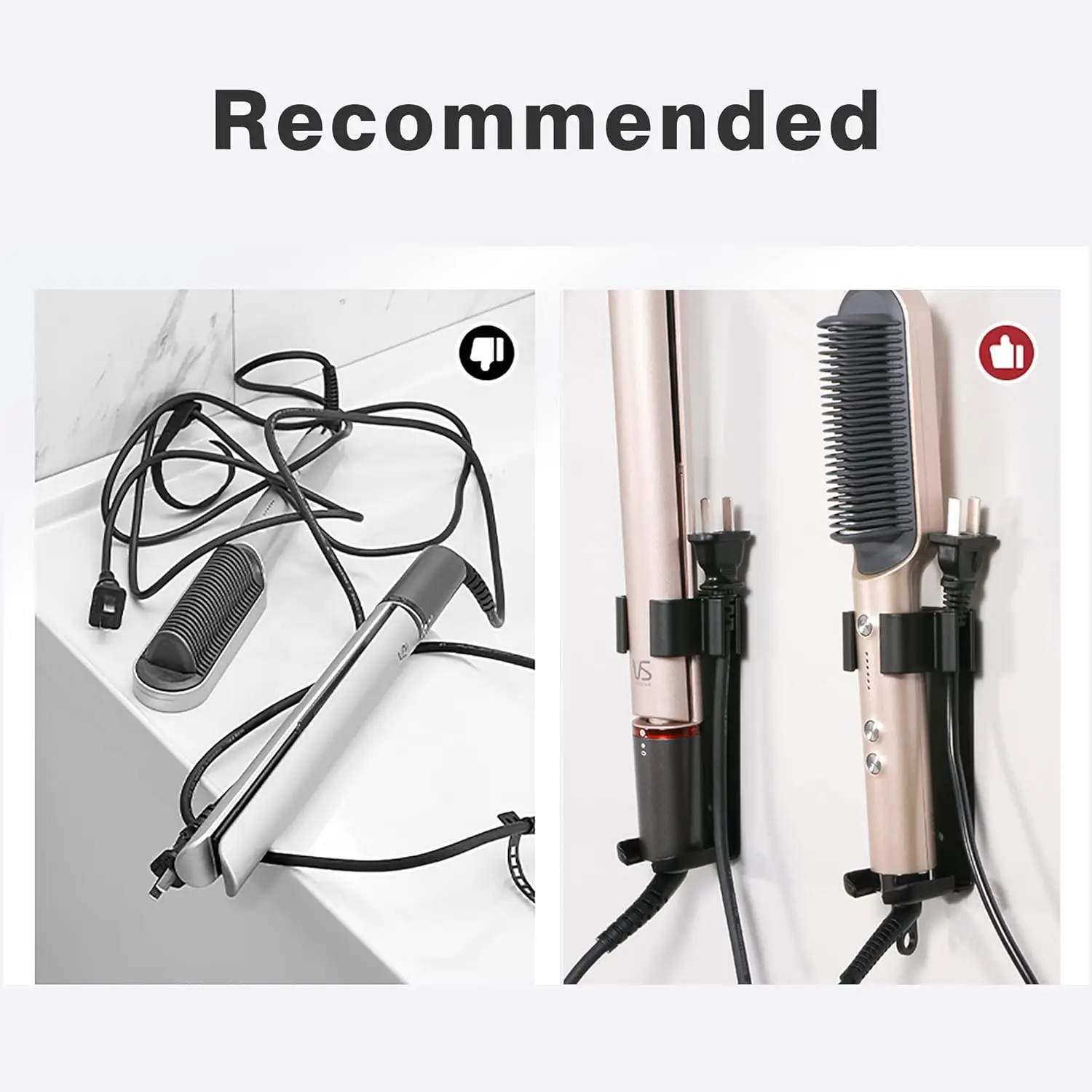 Wandhalterung für Dyson Airwrap Styler Lockenstab Aluminium-Organizer Aufbewahrungsregal 3