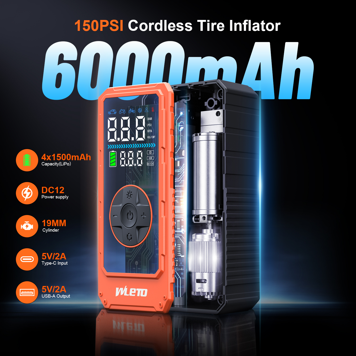 Car Jump Starter with 150 PSI Air Pump 2