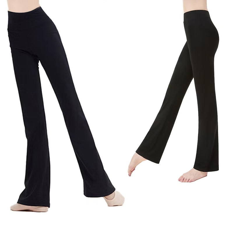 Girls High Waist Flare Sports Pants