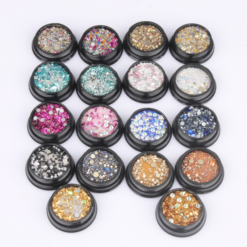Nail Glitter Powder Acrylic Crystal Set 4