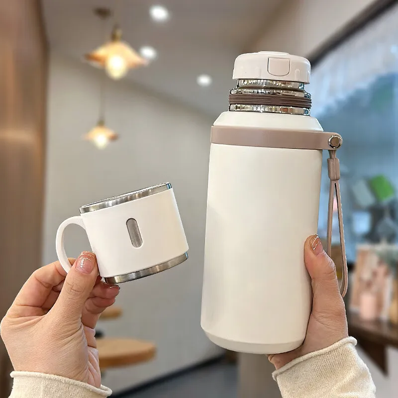 600 ml Edelstahl Kaffeetasse Reise Thermobecher Auslaufsichere Thermosflasche 4