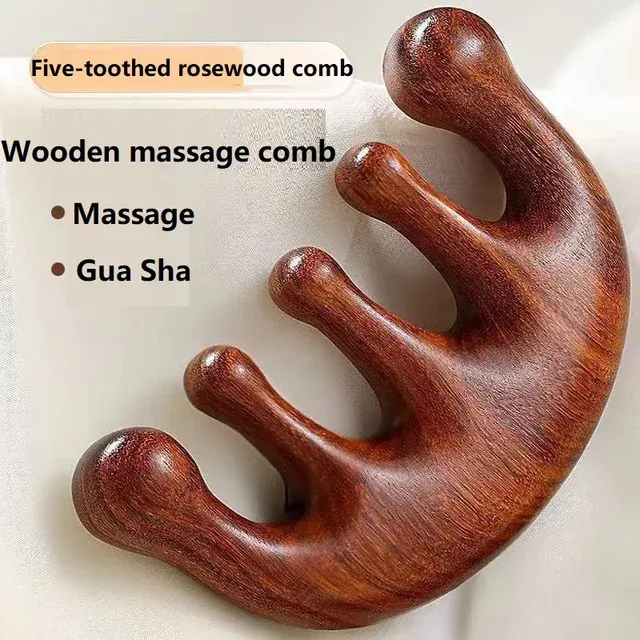 Holz-Kopfhaut-Massagekamm 2