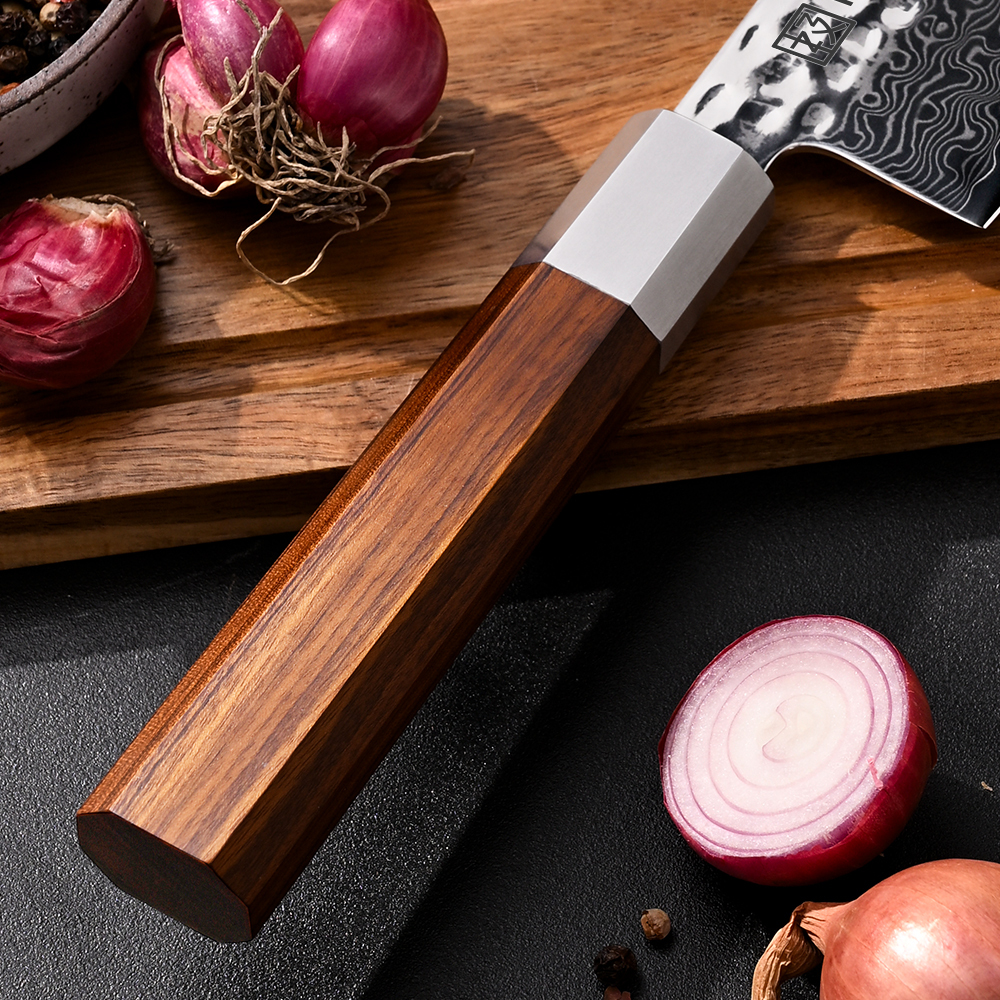 Hand-Forged Chef Knife Set Rosewood Handle 3