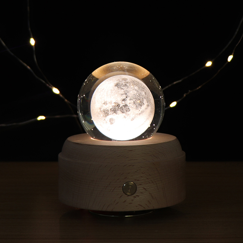 USB Moon Lamp with 3D Crystal Ball 4