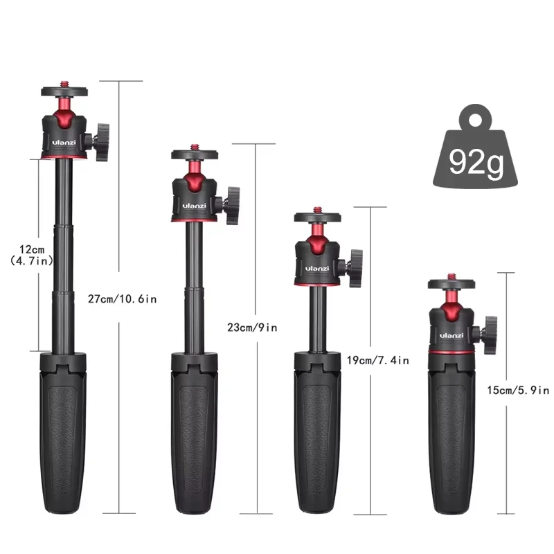 Ulanzi MT-08 Mini-Stativ Weiße Farbe Faltbares Stativ Einbeinstativ 4