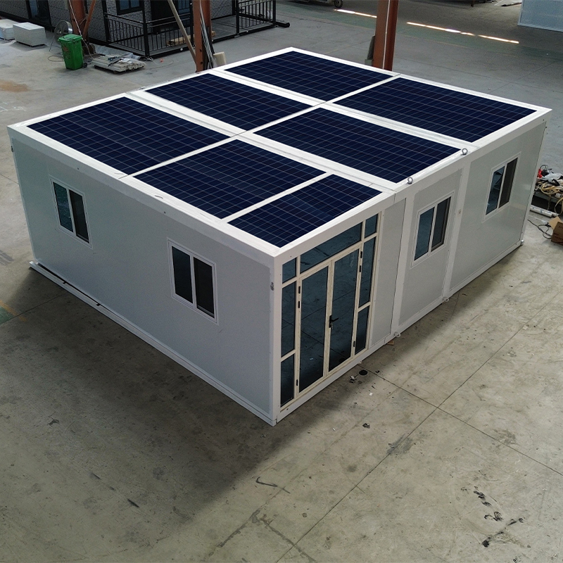 20ft Flat Roof Folding Container House Double Wings