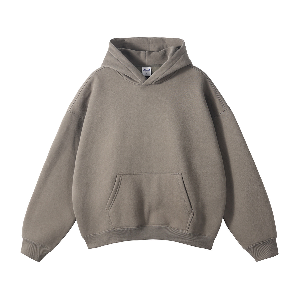 Oversized Drop Shoulder Hoodie Stringless Blank Thick Fleece