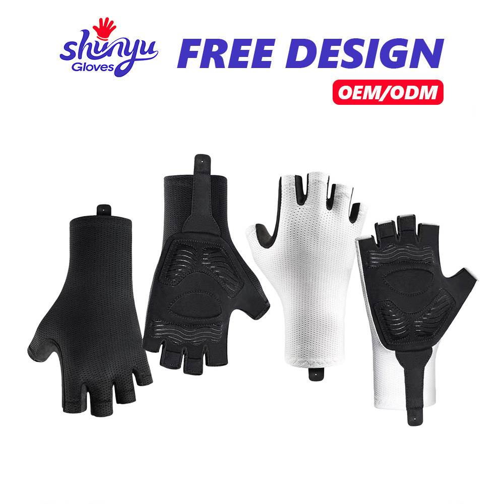 Microfiber Half Finger Sports Gloves Anti-Slip Touchscreen Breathable
