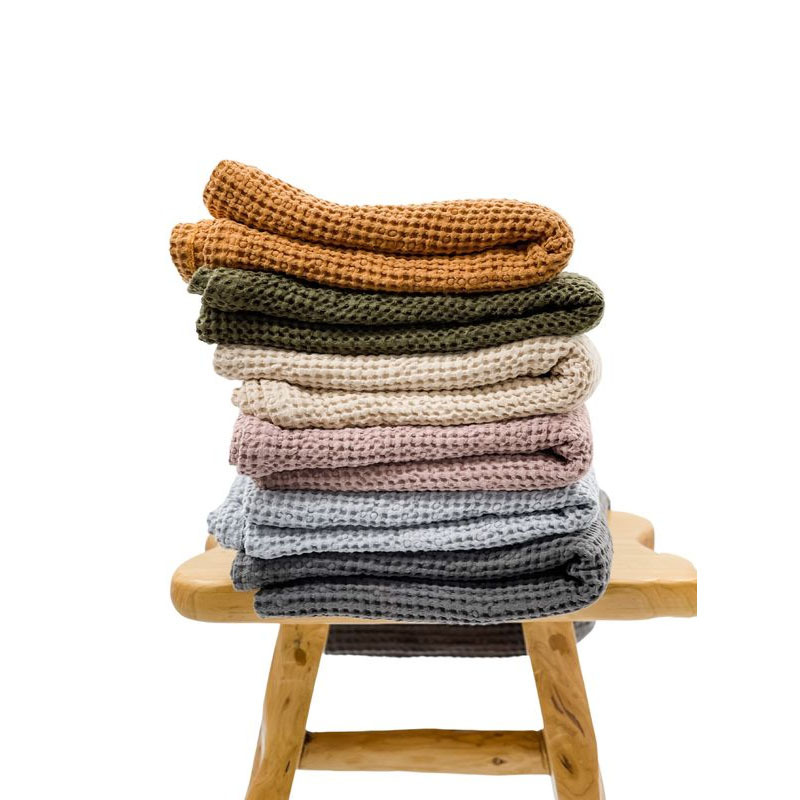 Arrival Organic Cotton Bamboo Bed Blanket Waffle Throw