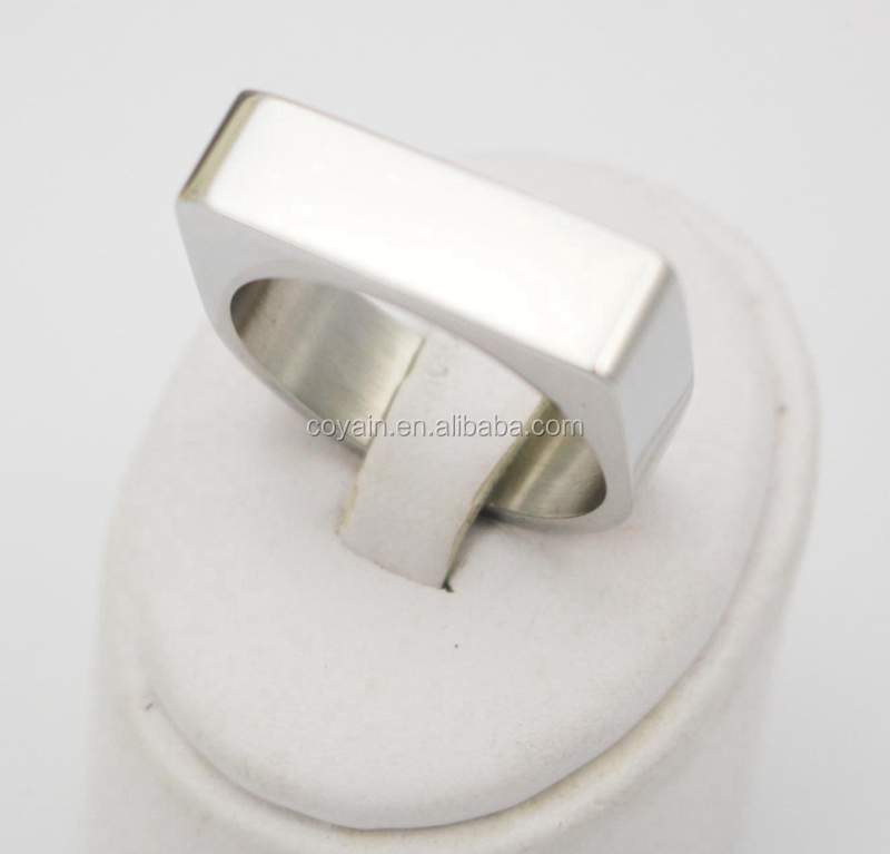 Engravable Stainless Steel Personalized Signet Ring