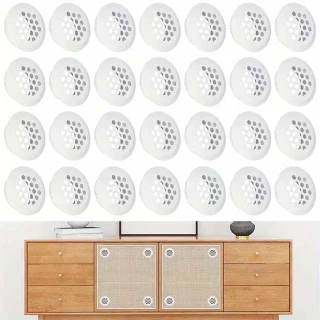 Runde Schrank-Lüftungsöffnungsabdeckung 3 5 cm Edelstahl-Gitterloch-Abdeckung Dekorationsabdeckung Kleiderschrank-Gitter 3