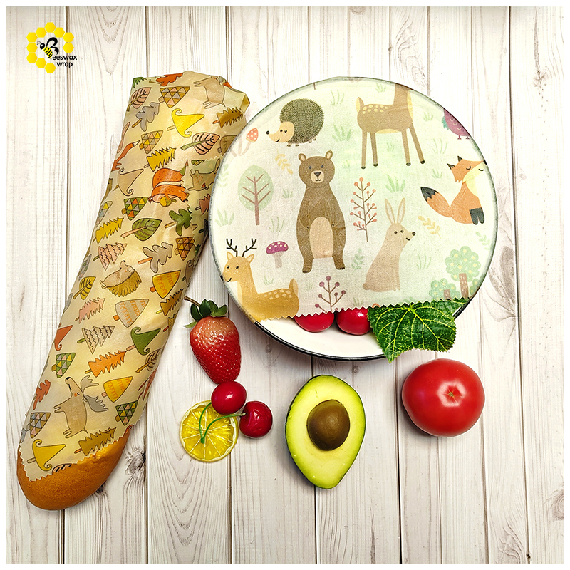 Sustainable EcoFriendly Beeswax Food Wrap Replace Plastic Biodegradable 4