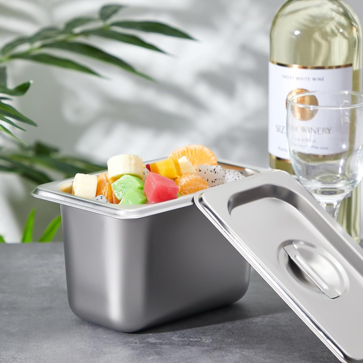 Halbe GN-Buffetschale aus Edelstahl 3