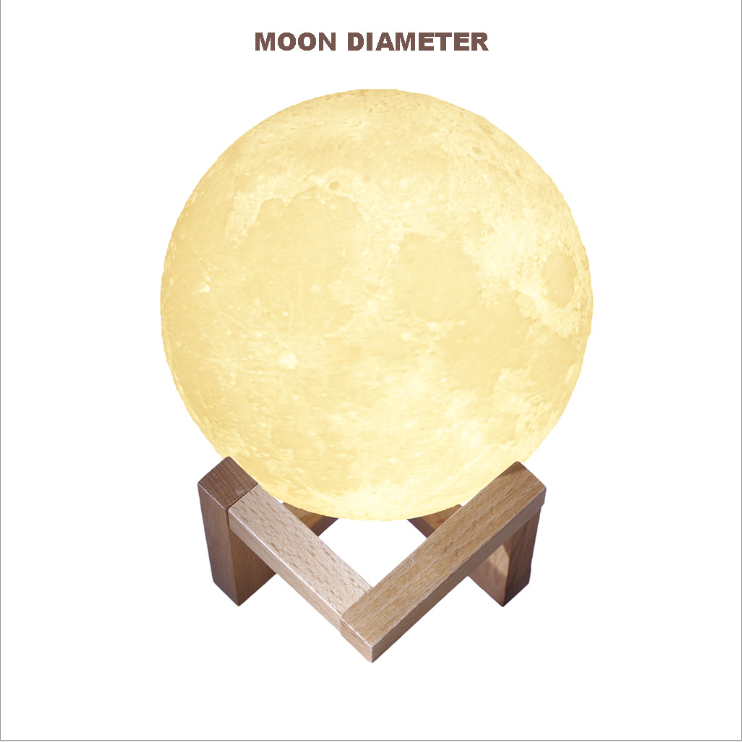 USB 3D-Printed Moon Lamp with Photo Print 2