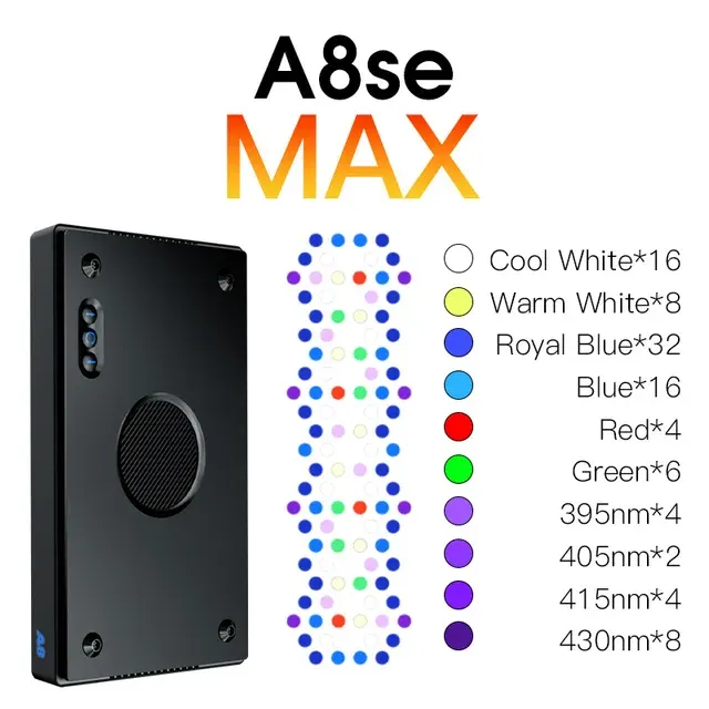A8SE II Max Blue 240W Full Spectrum Aquarium 2