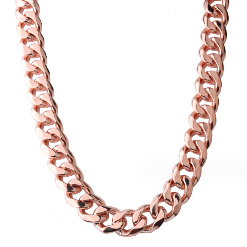 15 17 19mm Mens Stainless Steel Cuban Chain
