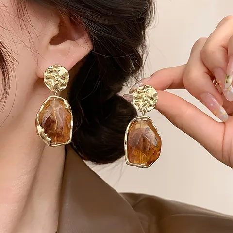 Geometric Resin Earrings