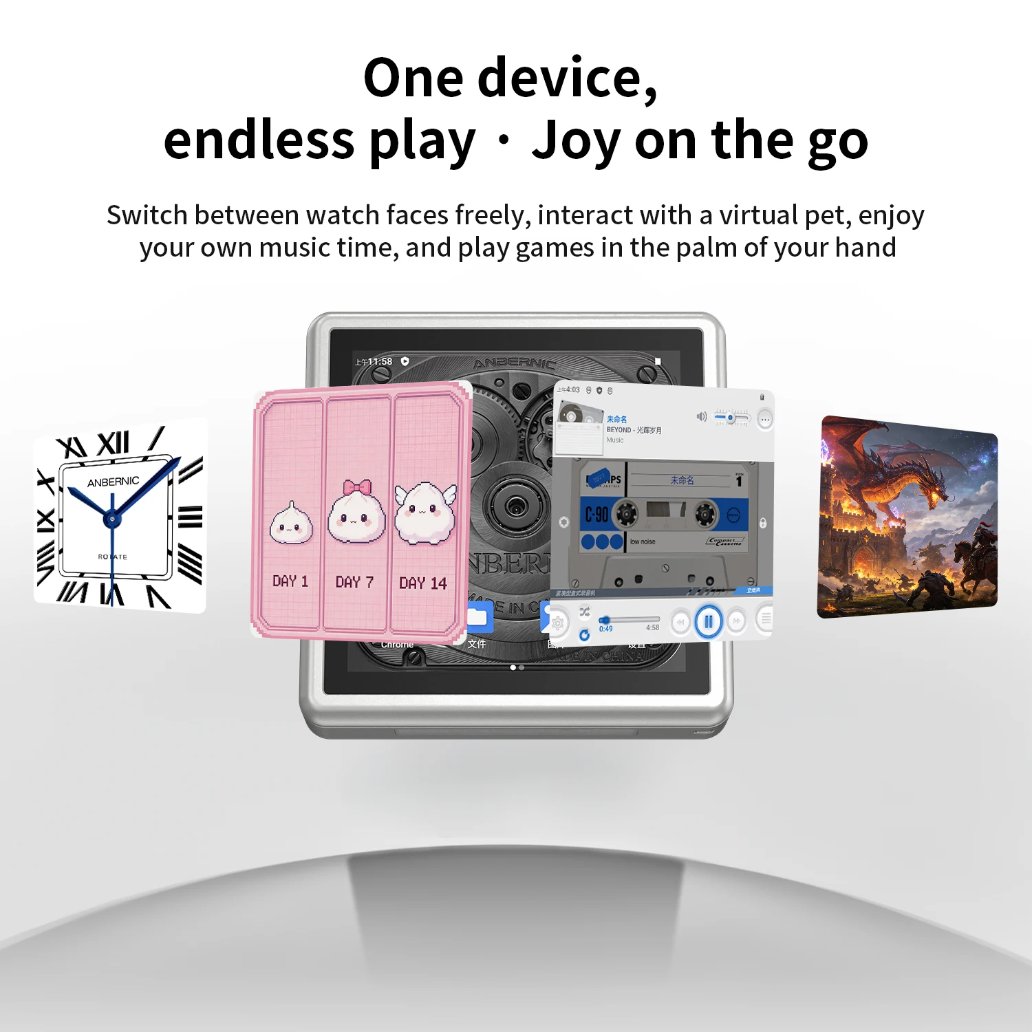 Retro Handheld Game Console with Rotating Screen 3