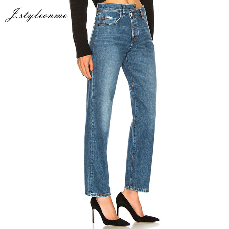 High-Waist Gerade Jeans 4