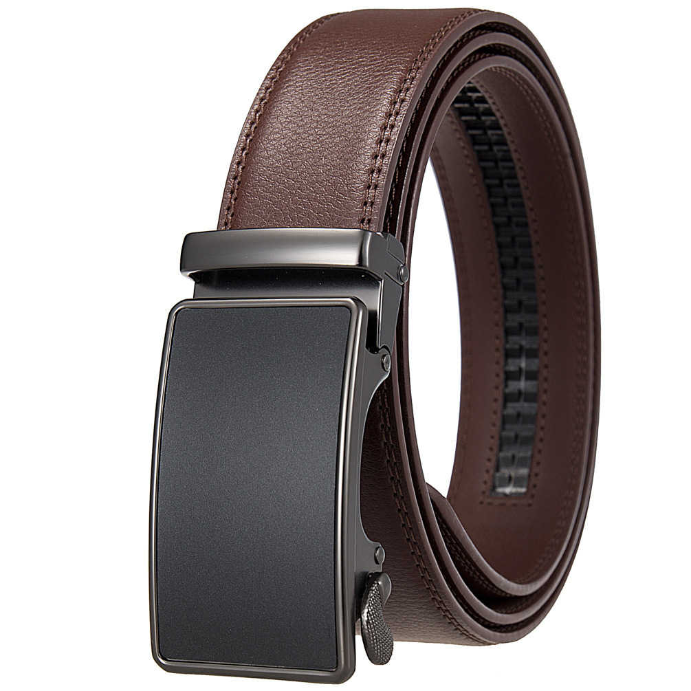 Automatic Buckle Leather Belt for Business Suits 4