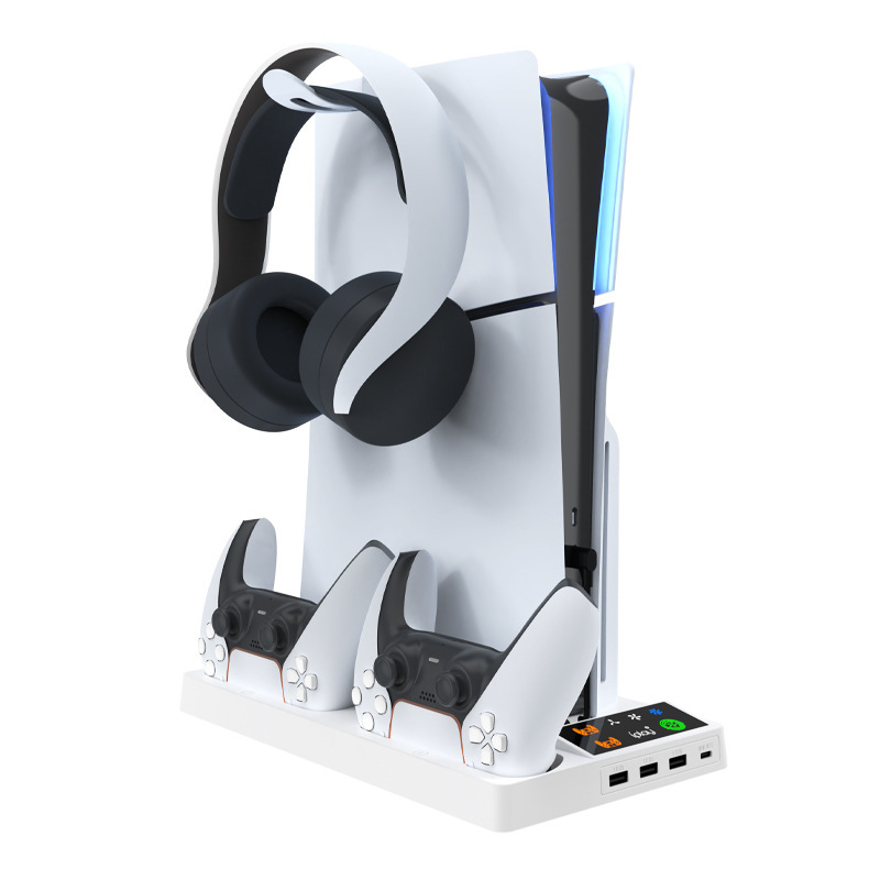 PS5 Slim Cooling Stand with Headset Hanger 3