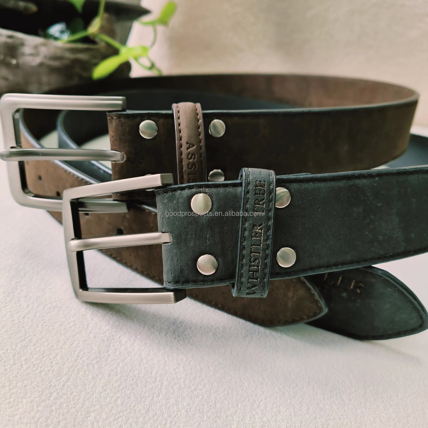 Vegan Cork Belt Men's Removable Buckle