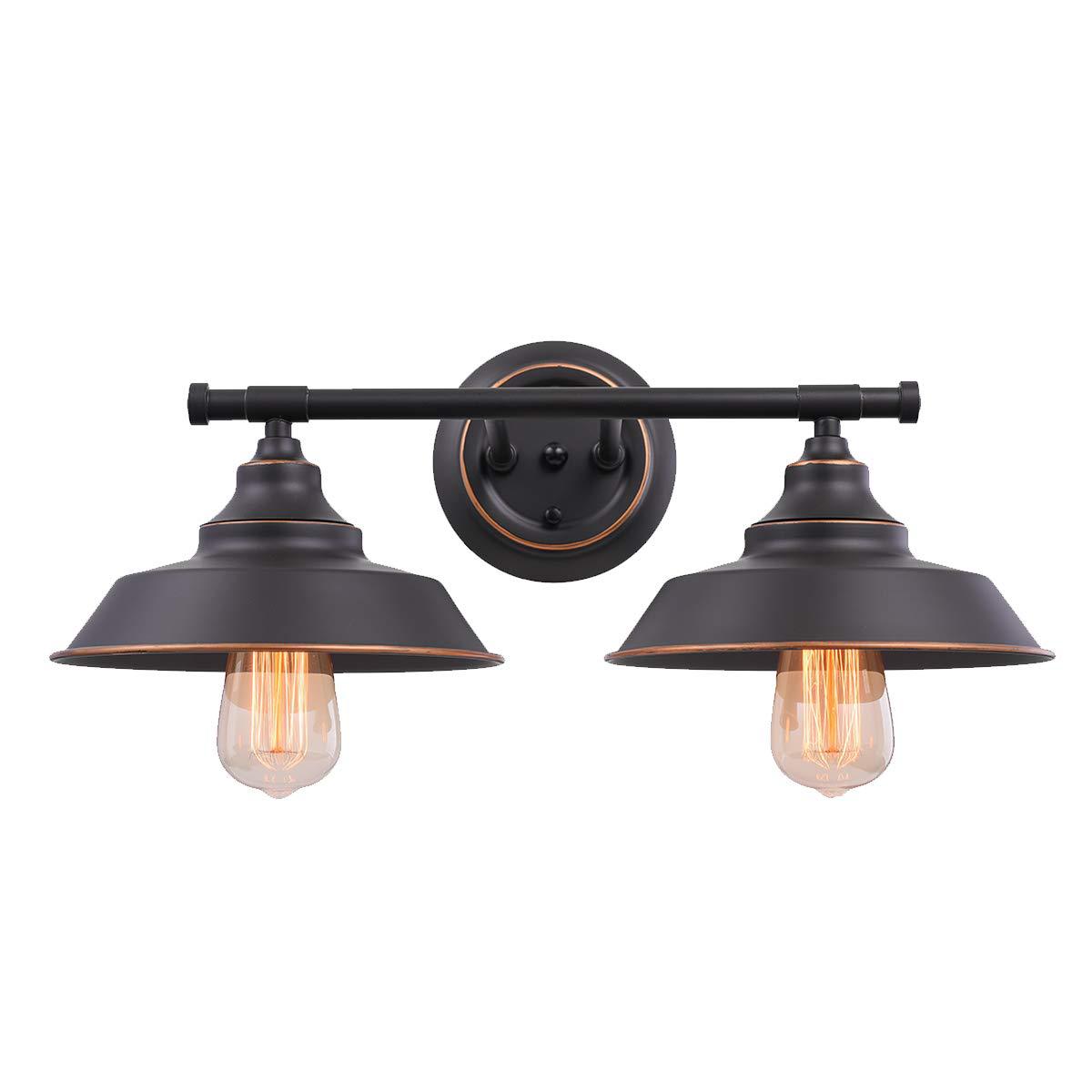 Retro Wrought Iron Industrial Wall Lamp, 2-Light