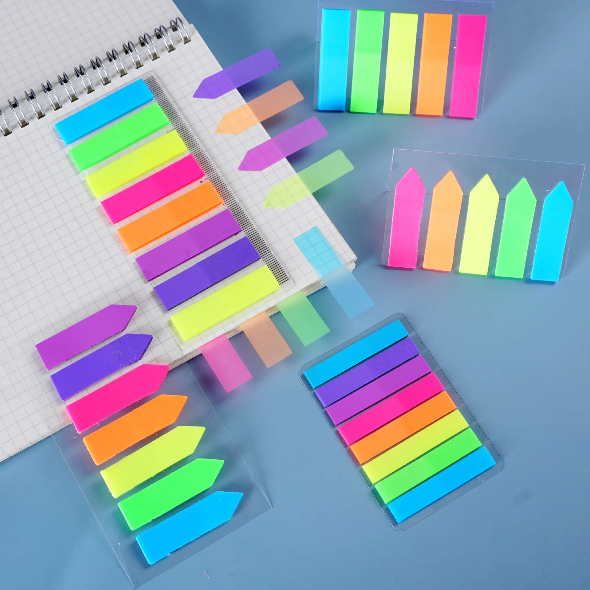 Farbe Fluoreszenz Haftnotizen Set Memo Pad Lesezeichen Banner