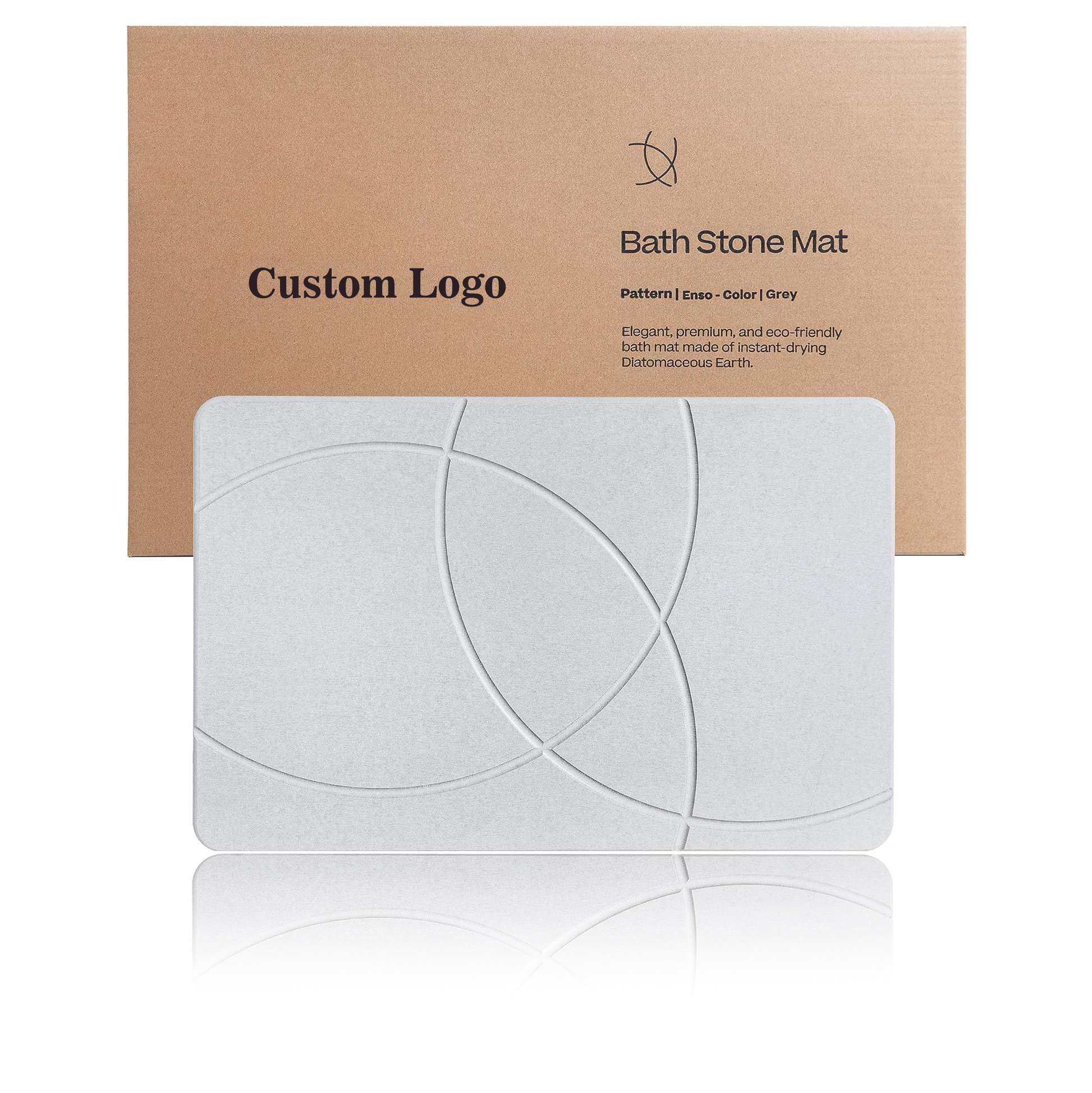 Super Absorbent Diatomite Rubber Bath Mat